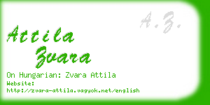 attila zvara business card